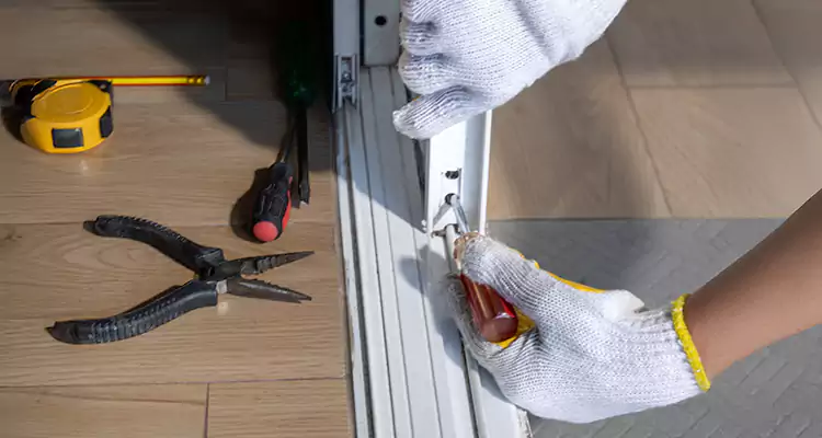 Backyard Sliding Door Track Repair in San Rafael, CA